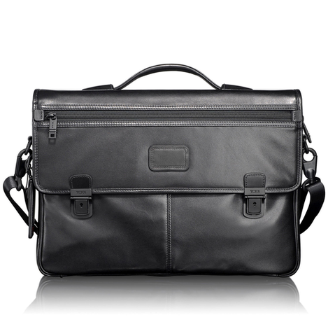 Tumi Alpha Slim Flap Brief Napa Leather